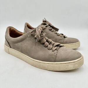 Frye Ivy Low Top Laceup Gray Leather Sneaker Women's 8